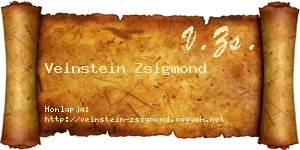 Veinstein Zsigmond névjegykártya